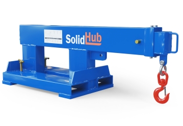Adjustable Hoist Jib Boom Crane attachment for forklift KA2500, WLL 5,500 lbs, SolidHub 