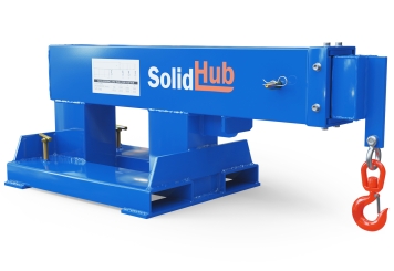 Adjustable Hoist Jib Boom Crane attachment for forklift KA4750, WLL 10,470 lbs, SolidHub 